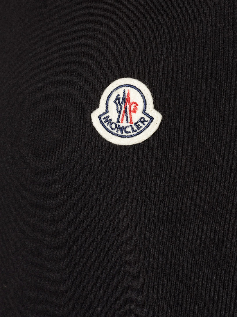 Cotton T-shirt with logo patch (Set of three)