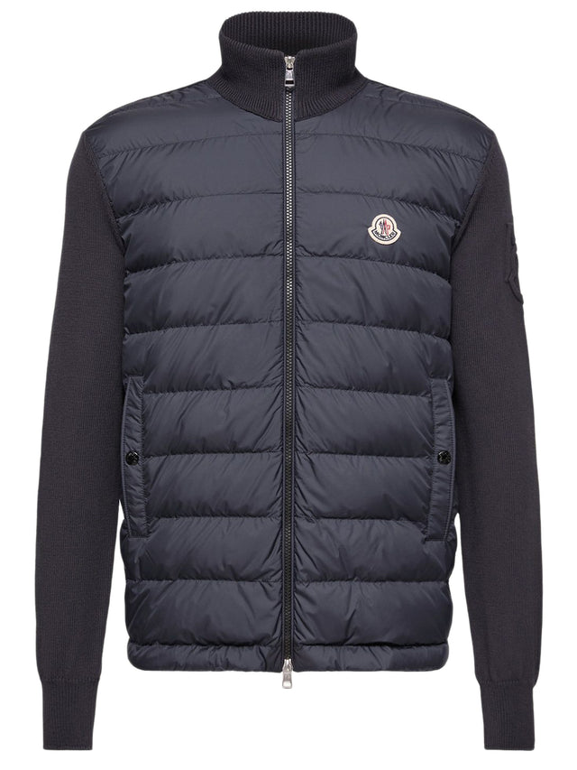 Cotton padded cardigan with zip