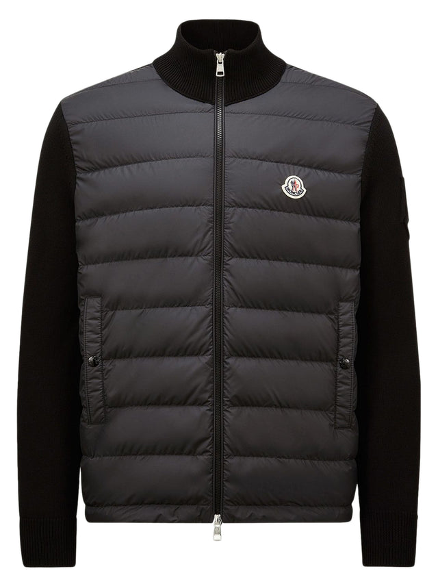 Cotton padded cardigan with zip