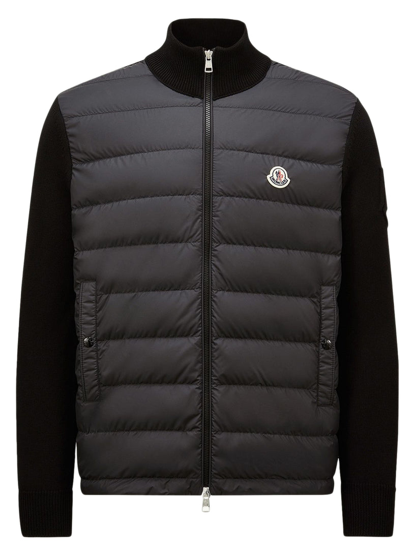 Cotton padded cardigan with zip