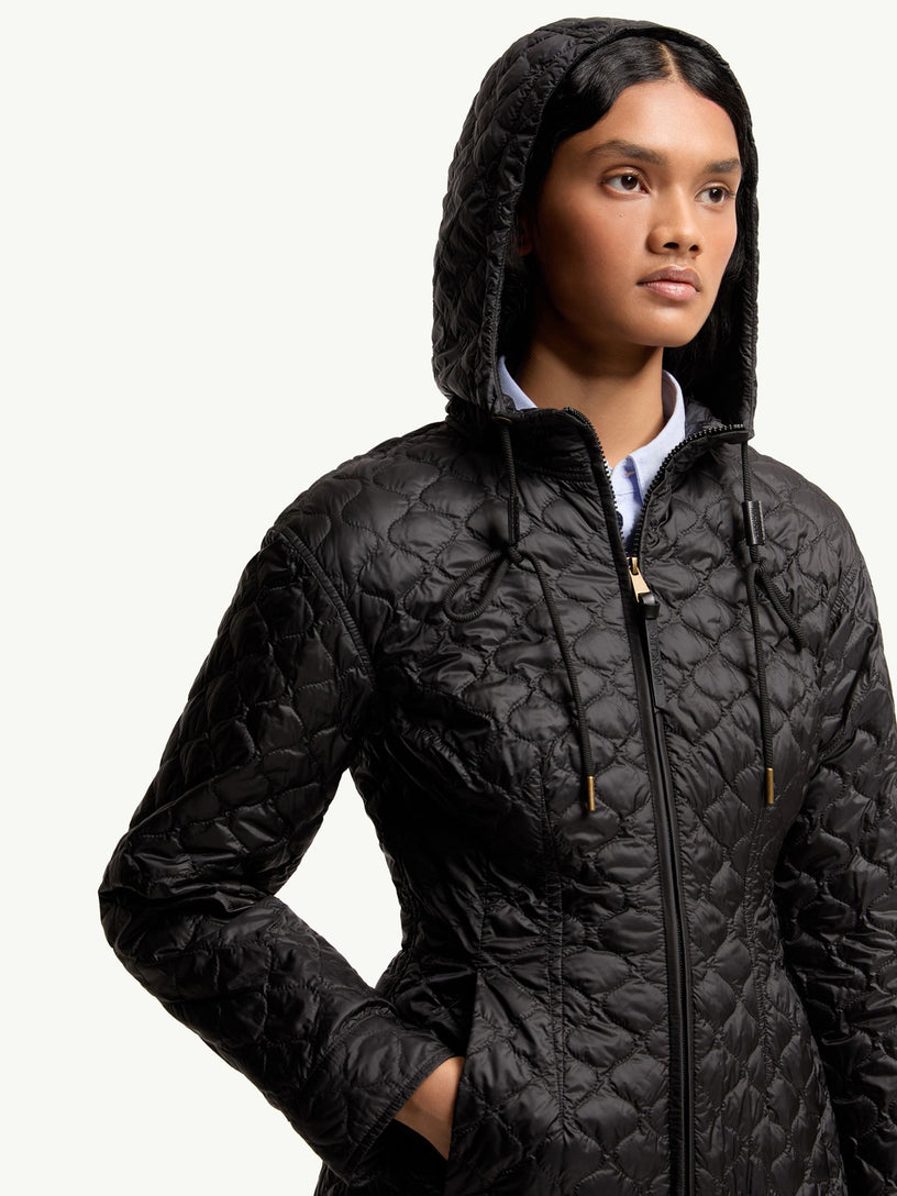 Piumino midi Arum con cappuccio