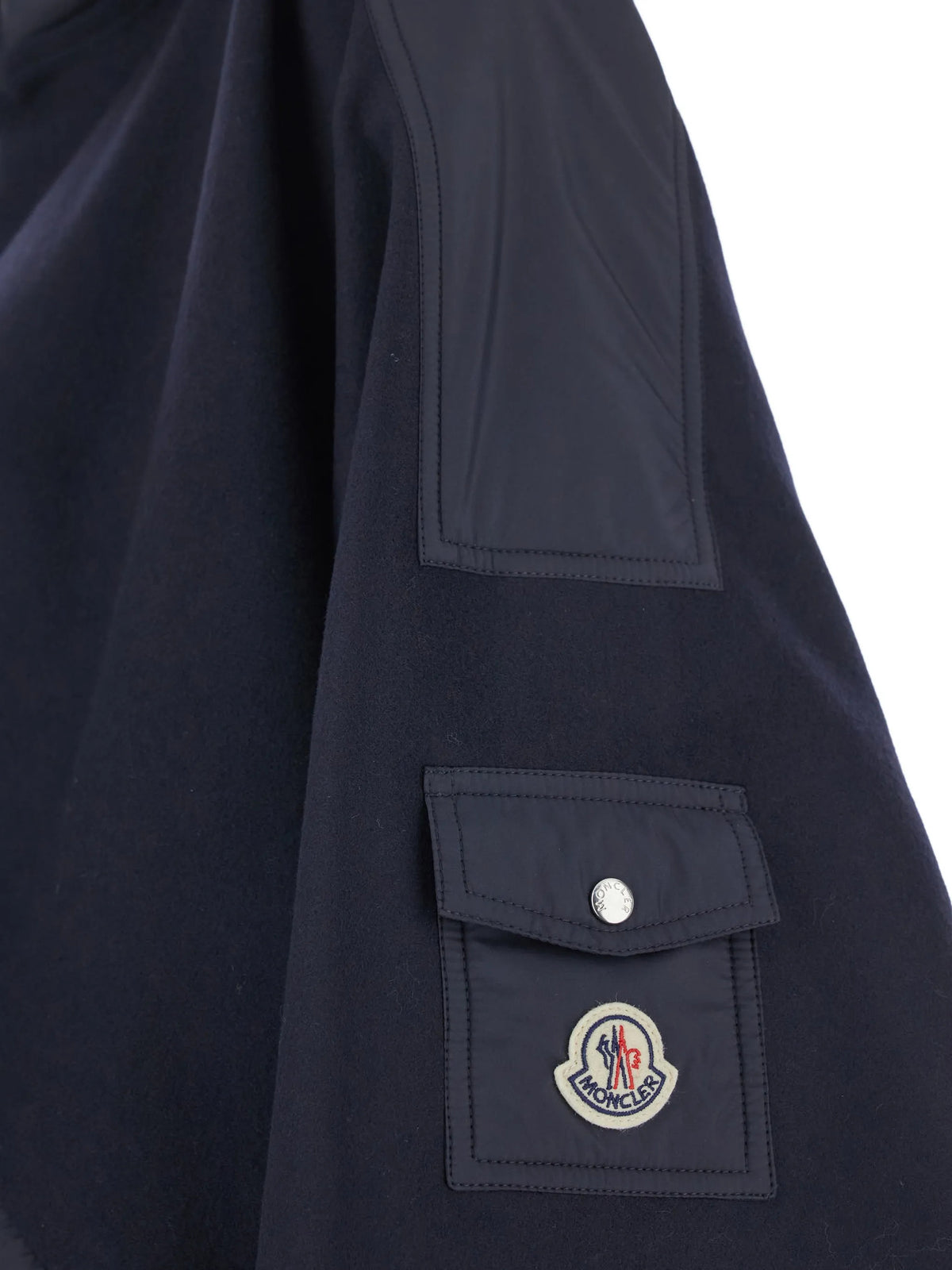 Wool Hooded Zip-Up Cape