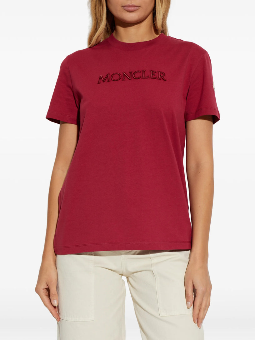 Embroidered Tonal Logo Cotton T-Shirt
