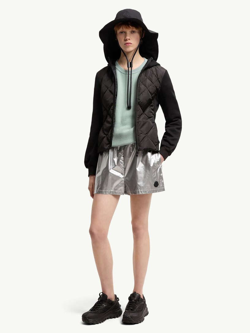 Cotton fleece hoodie with zip