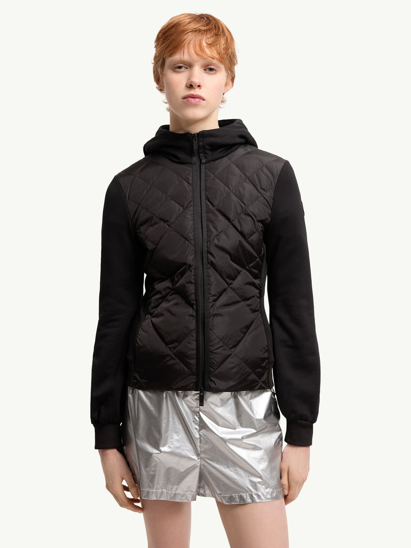 Cotton fleece hoodie with zip