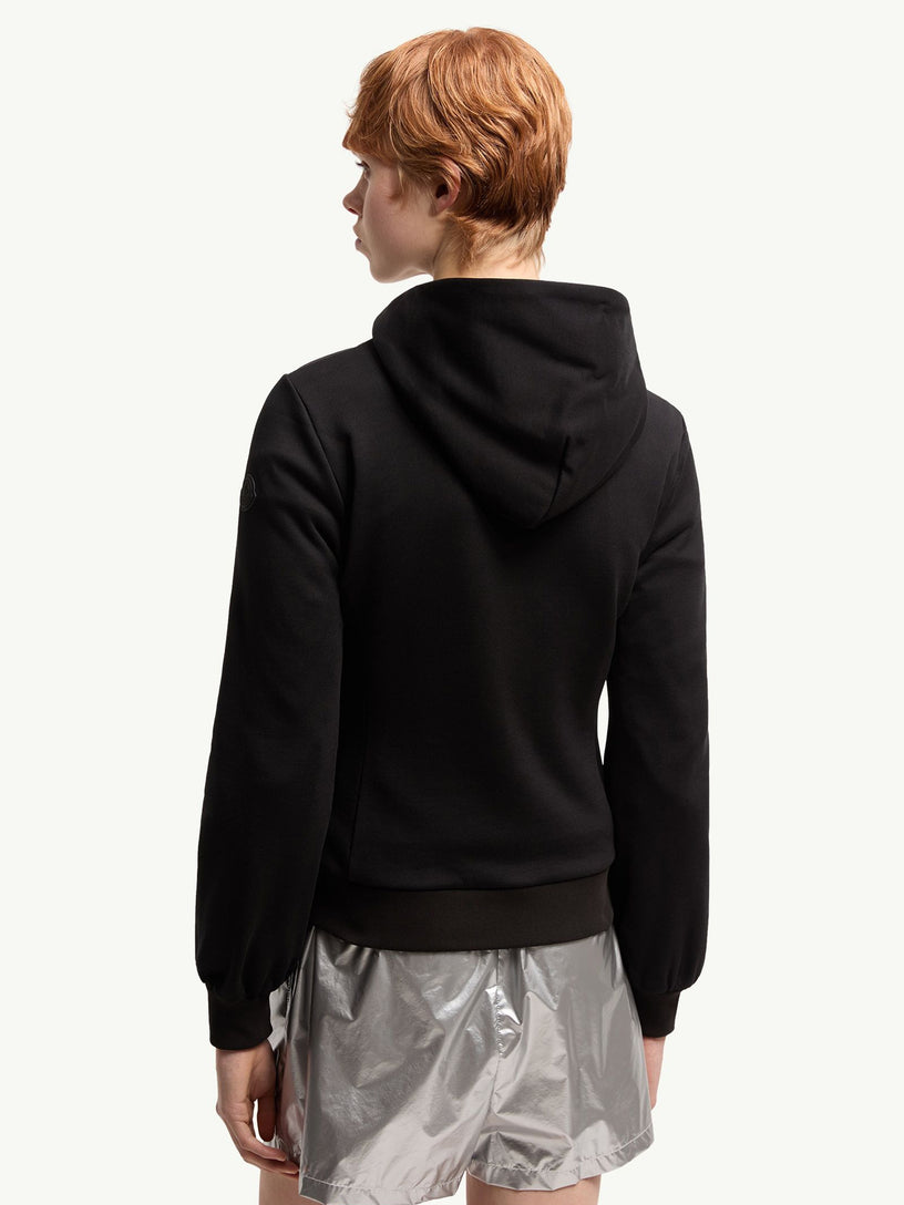 Cotton fleece hoodie with zip