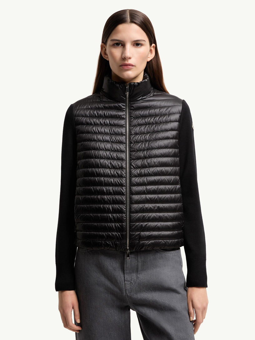 Padded Zip-Up Cardigan