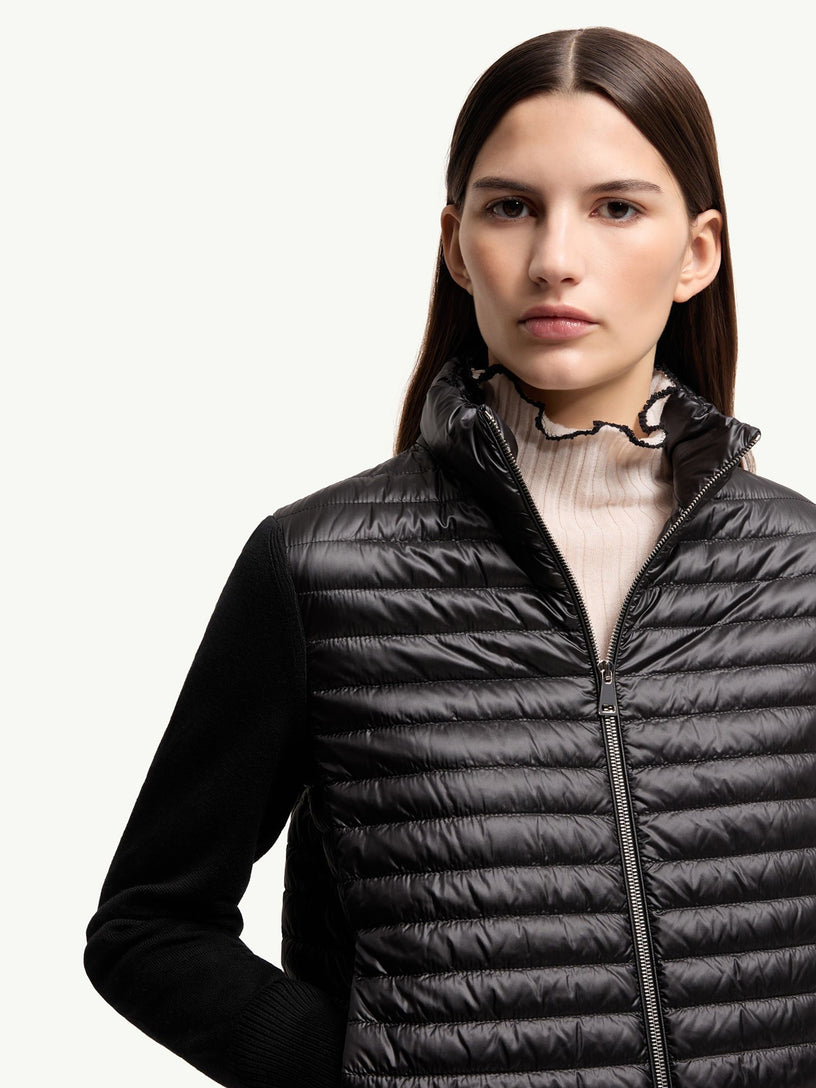 Padded Zip-Up Cardigan