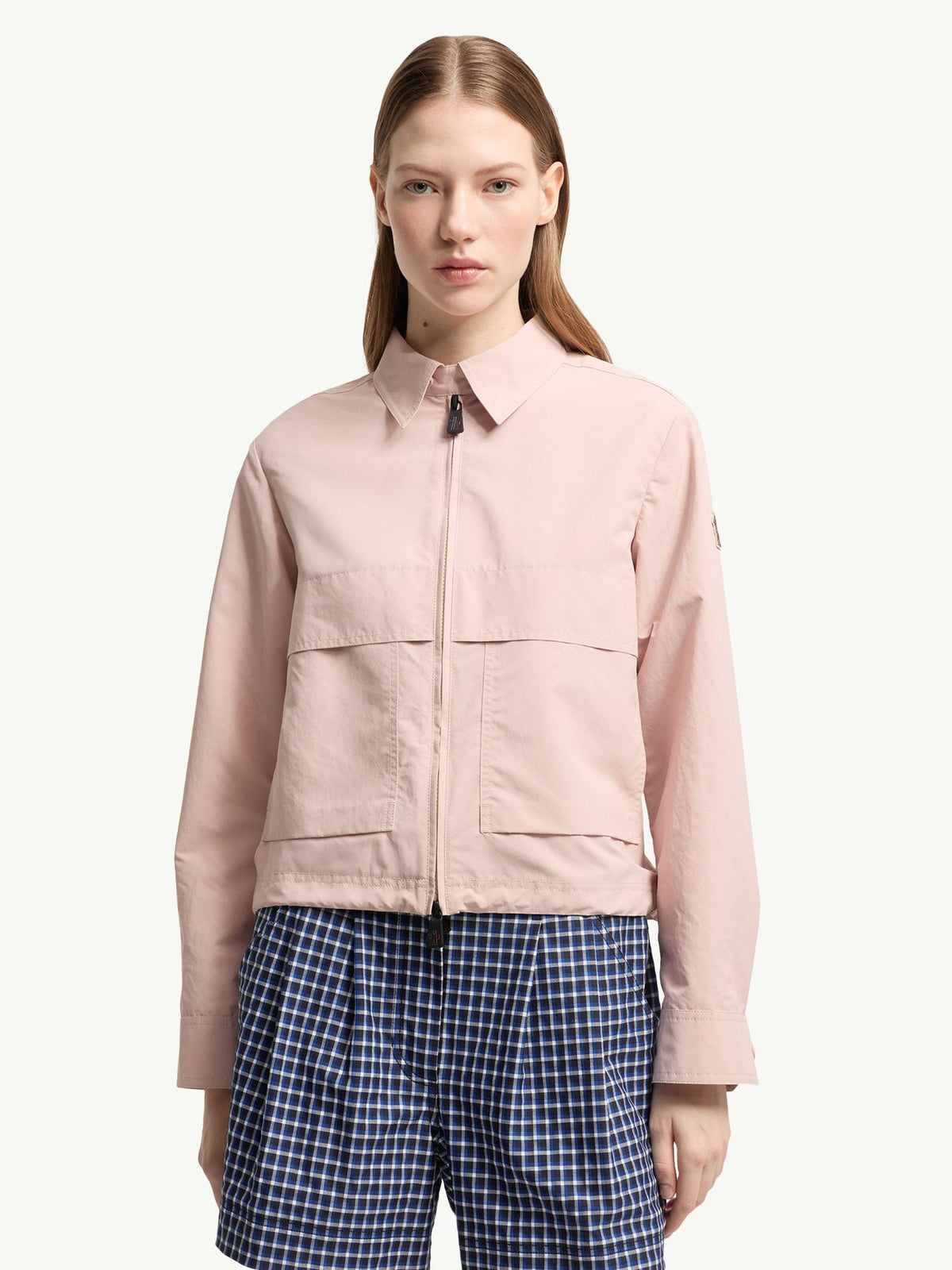 Technical froissé shirt with long sleeves