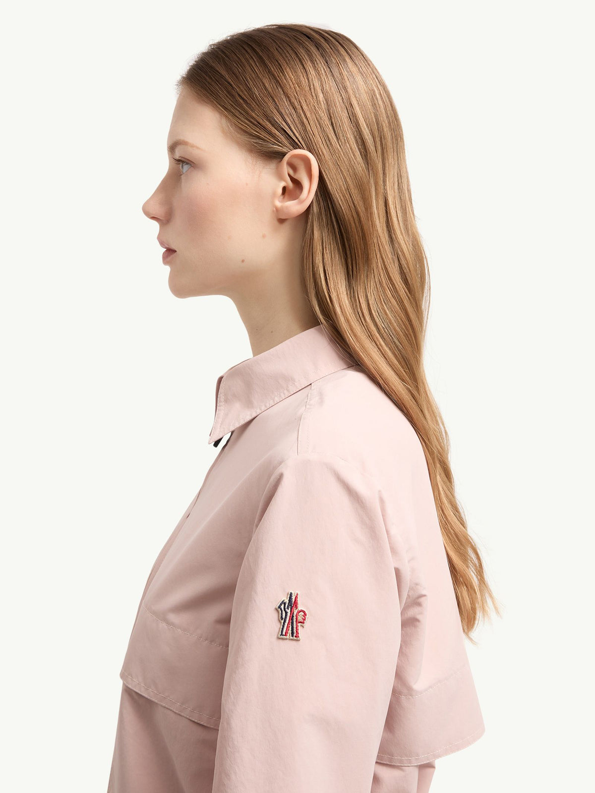 Technical froissé shirt with long sleeves