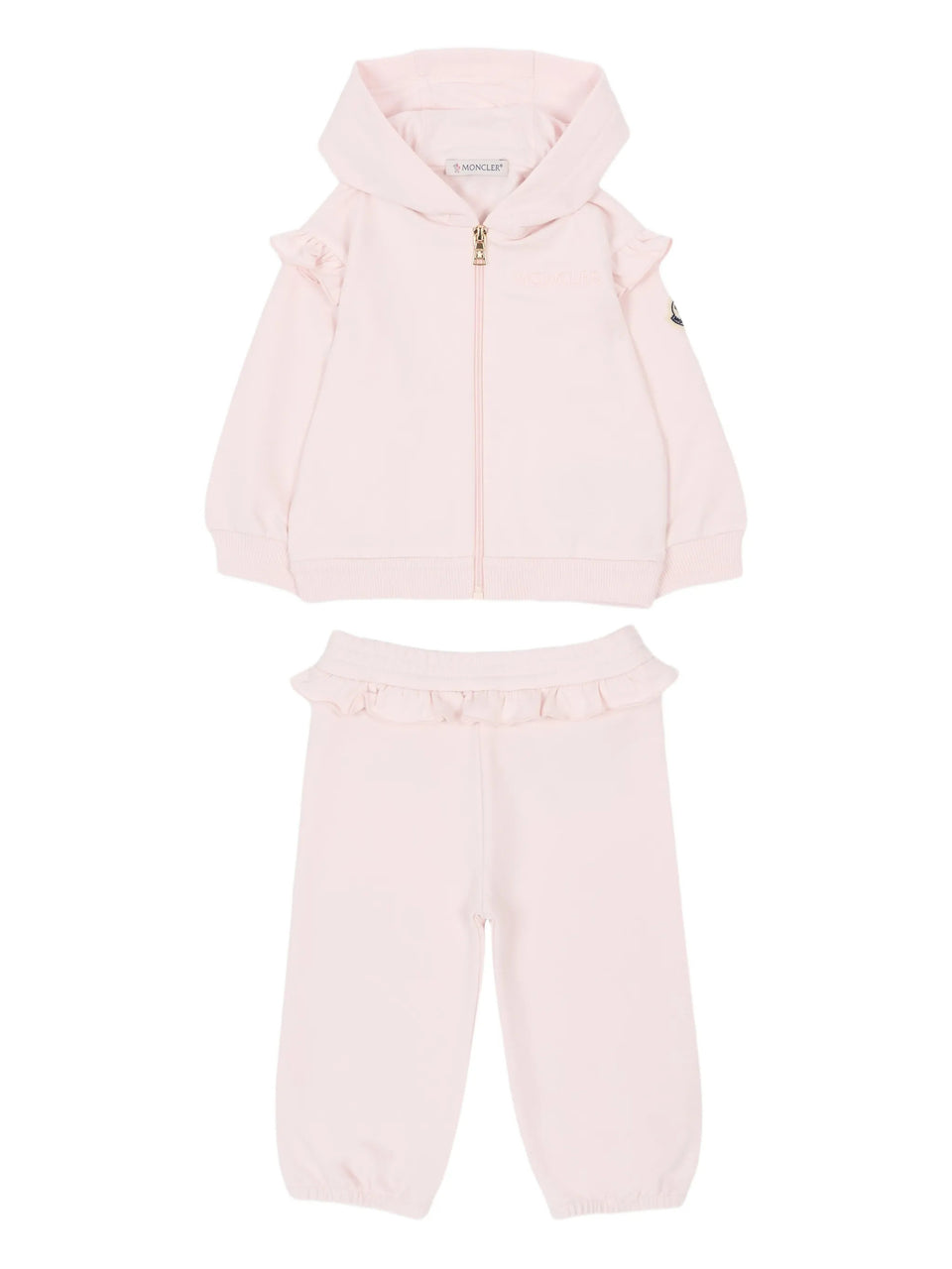 Cotton set with ruffled hem