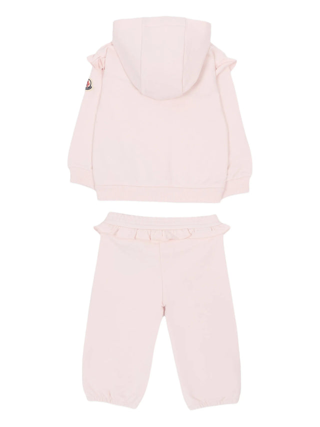 Cotton set with ruffled hem