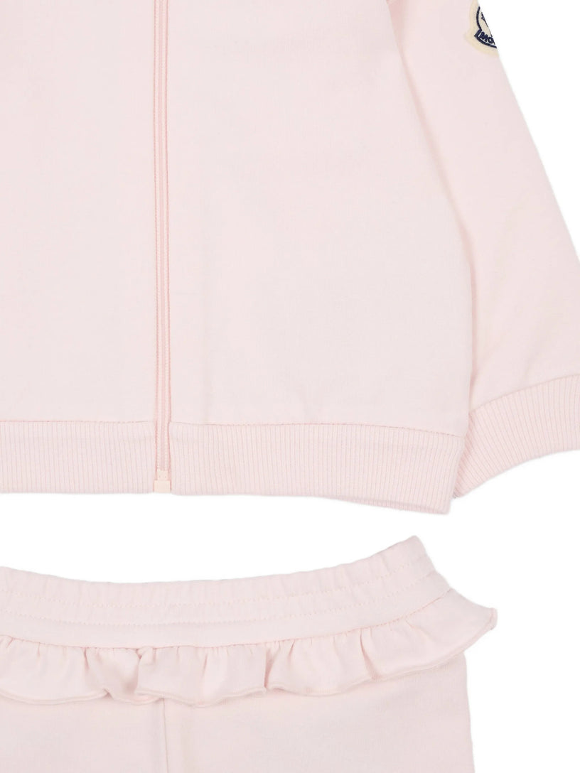 Cotton set with ruffled hem
