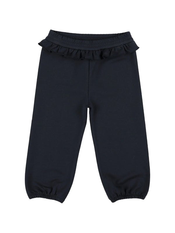 Cotton set with ruffled hem