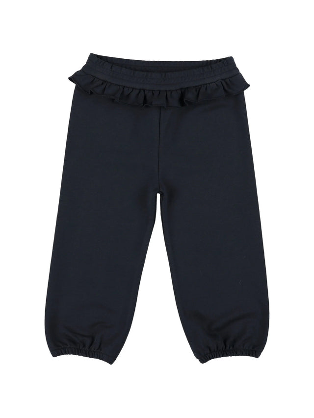 Cotton set with ruffled hem