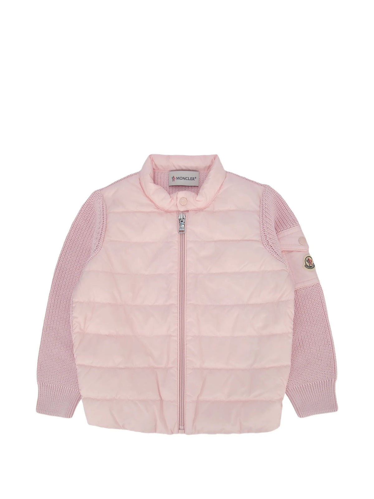 Padded Cotton Zip-Up Cardigan