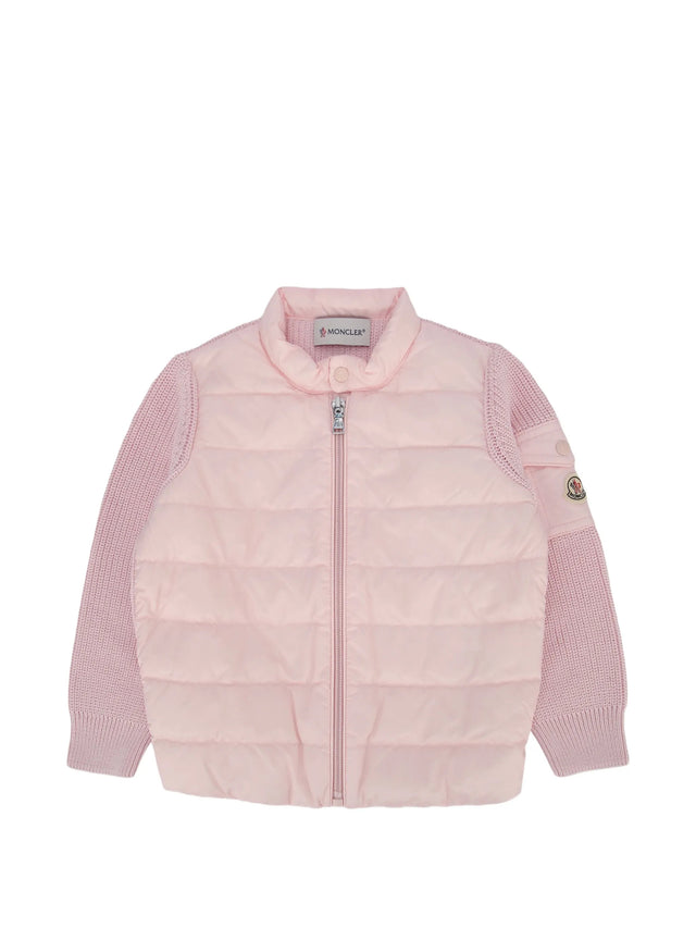 Padded Cotton Zip-Up Cardigan