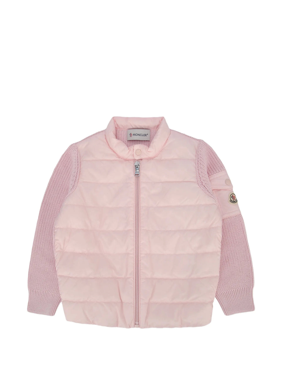 Padded Cotton Zip-Up Cardigan