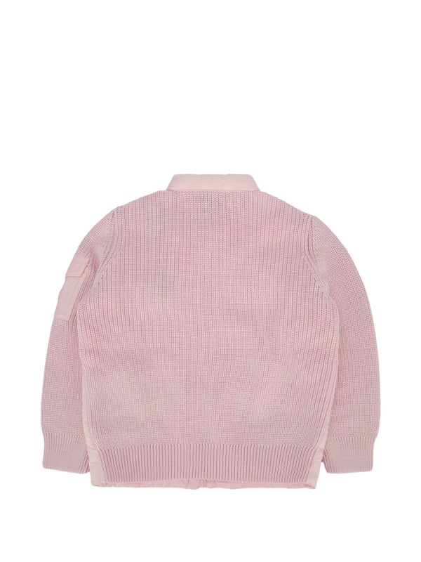 Cardigan imbottito in cotone con zip