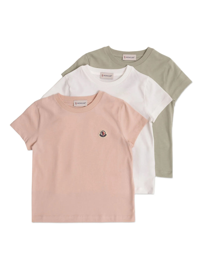 Logo Patch Cotton T-Shirt (Pack of Three)