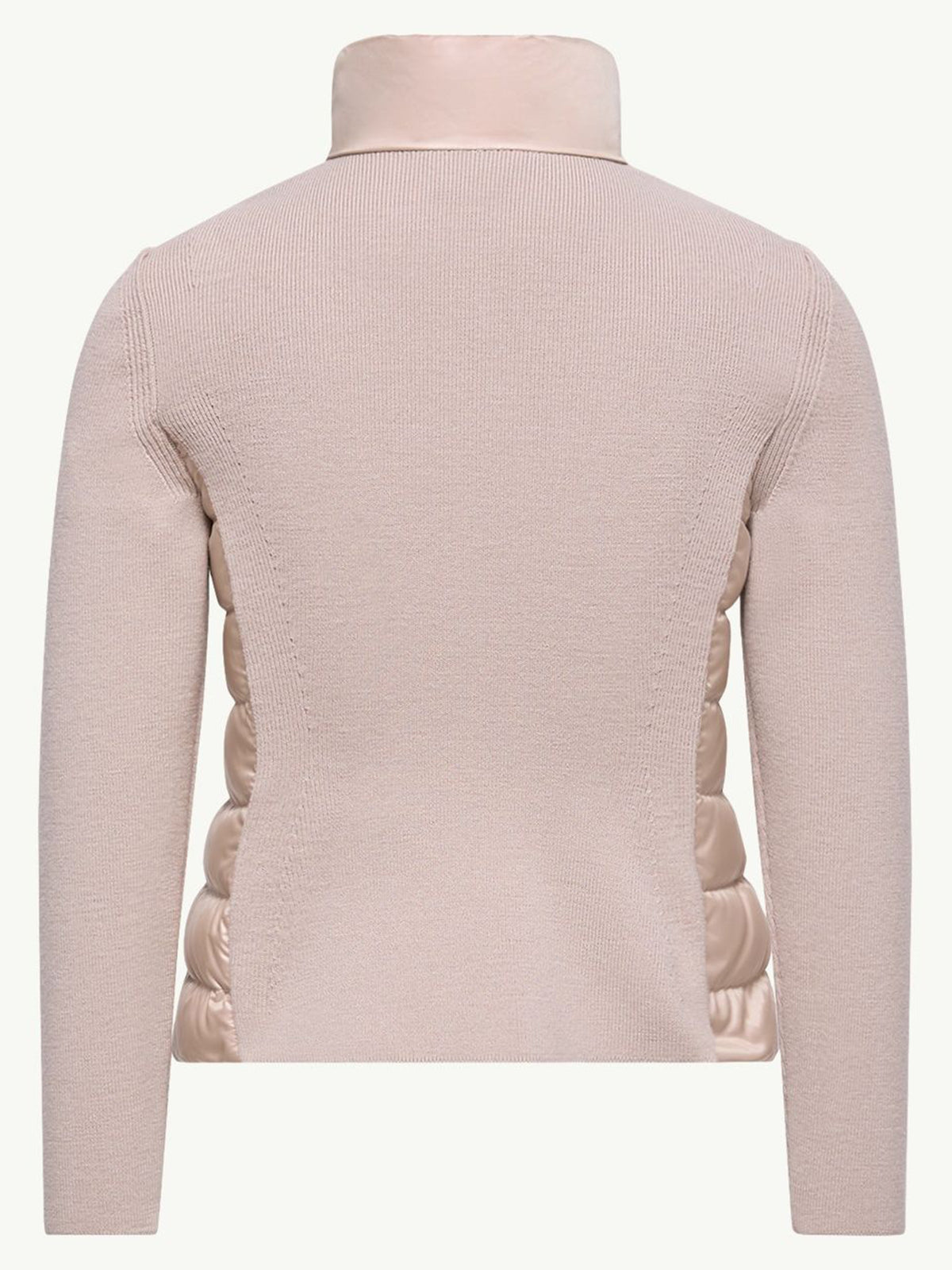 Padded Wool Zip-Up Cardigan