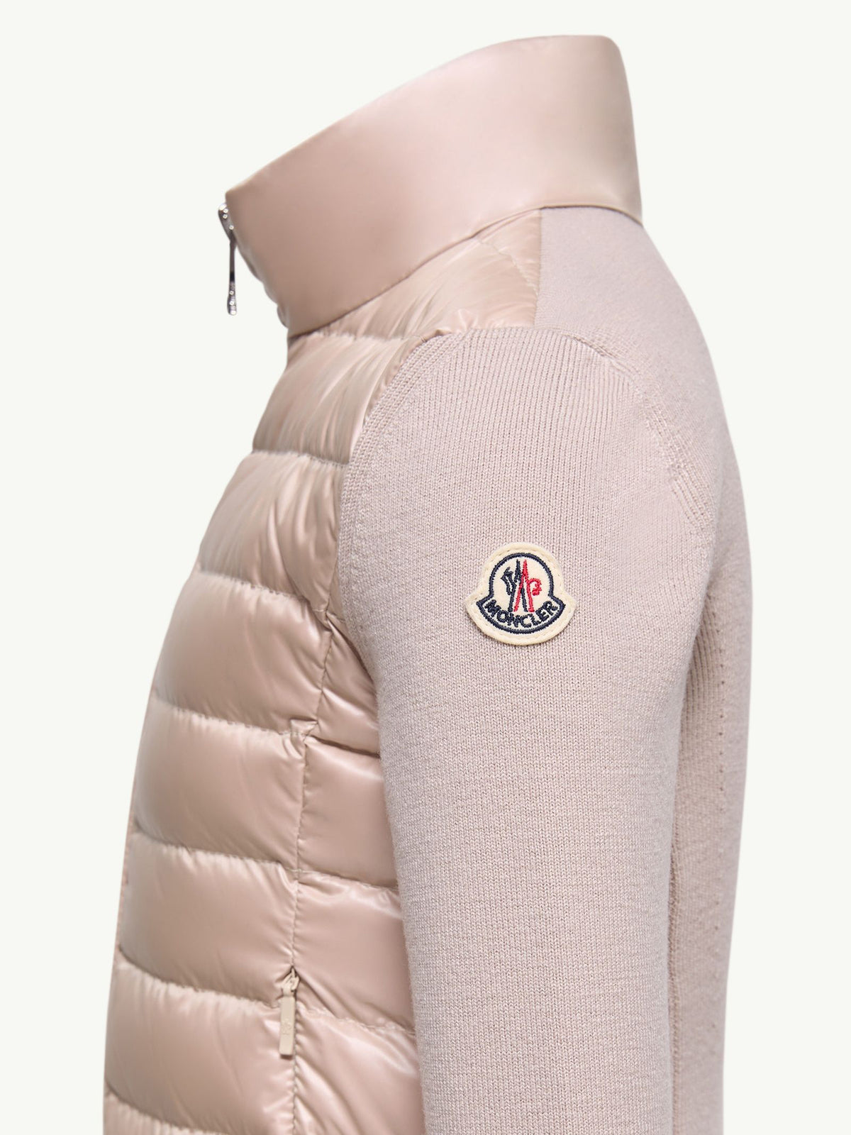 Padded Wool Zip-Up Cardigan