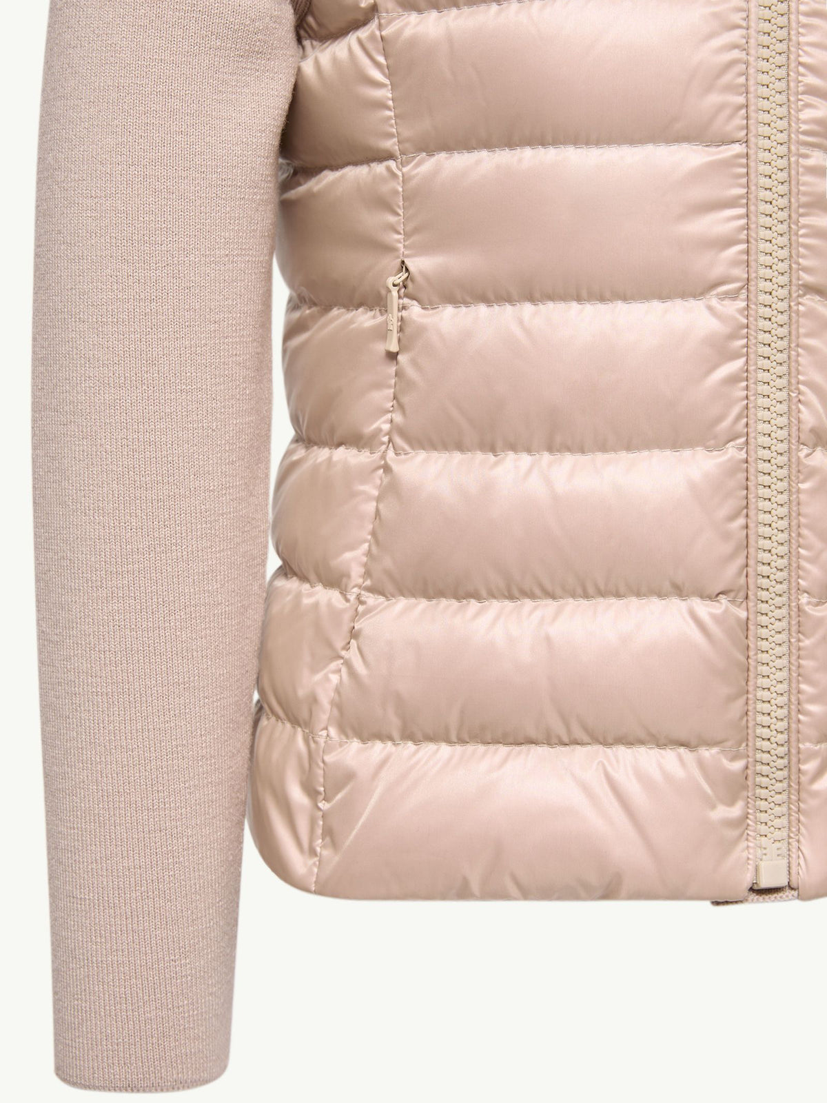 Padded Wool Zip-Up Cardigan