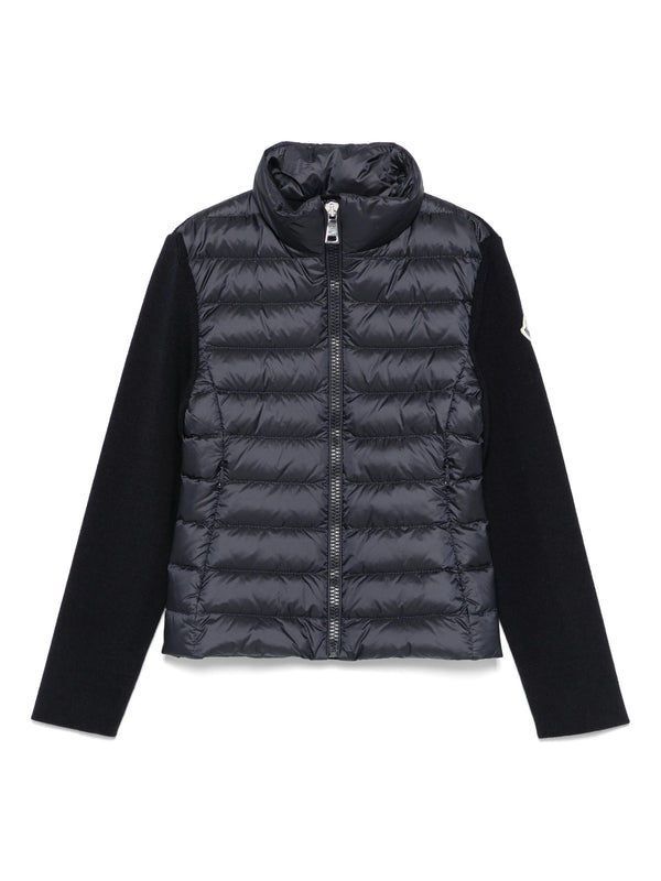 Padded Wool Zip-Up Cardigan