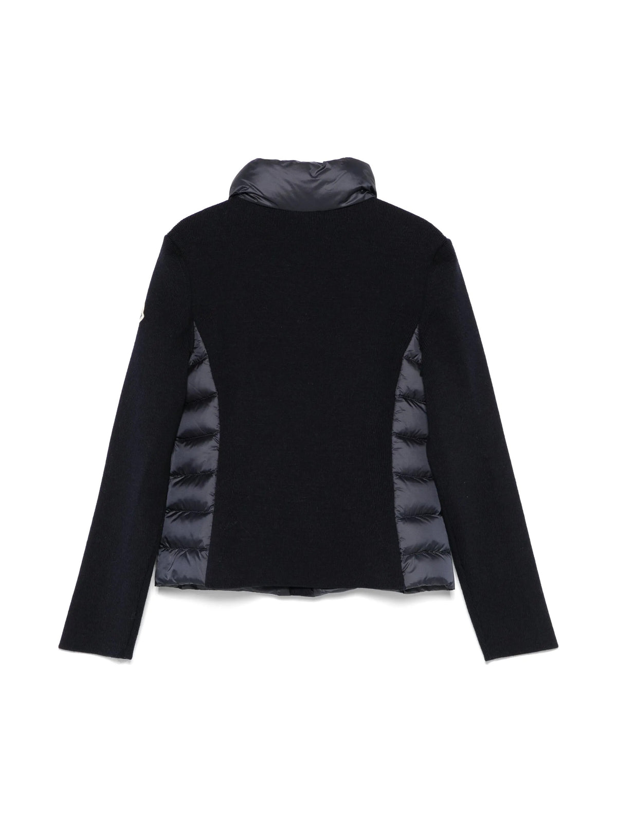 Padded Wool Zip-Up Cardigan