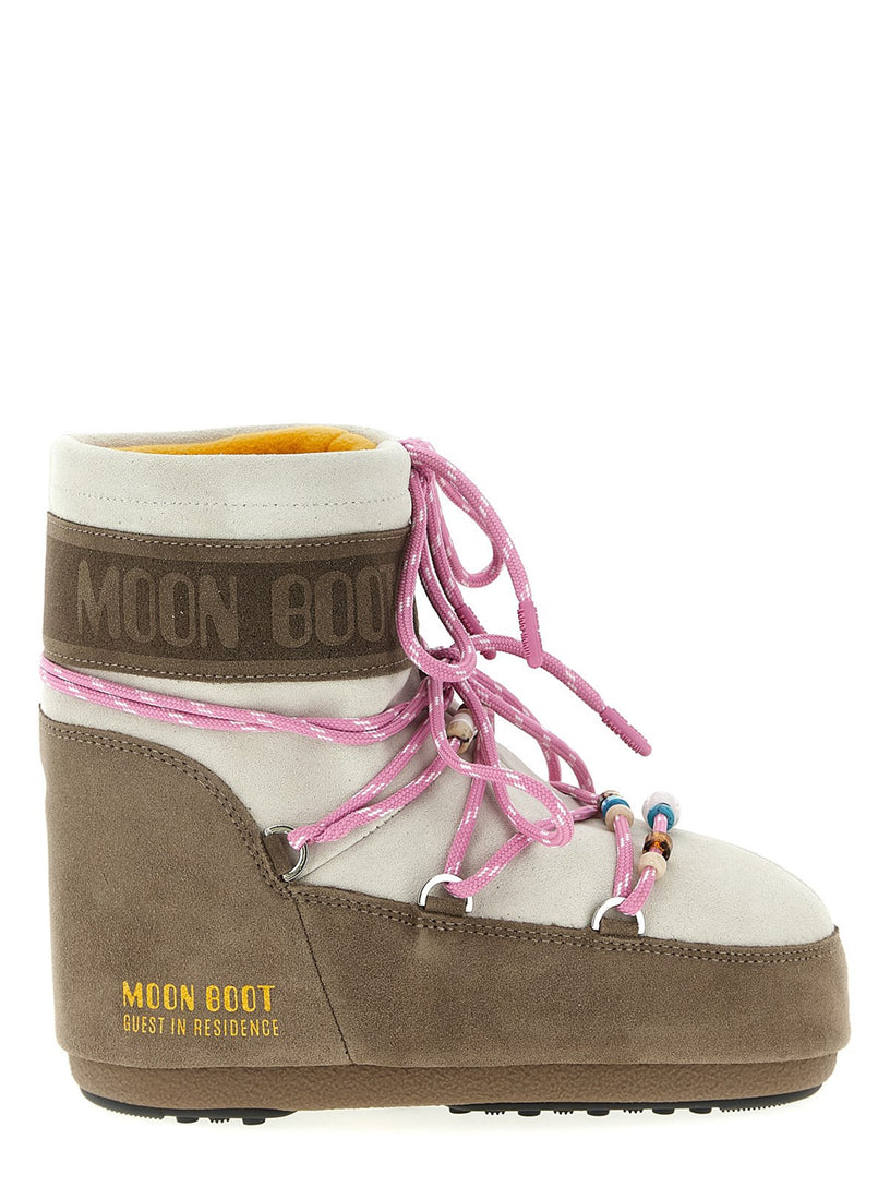 Moon Boot x Guest in Residence Icon low suede beads