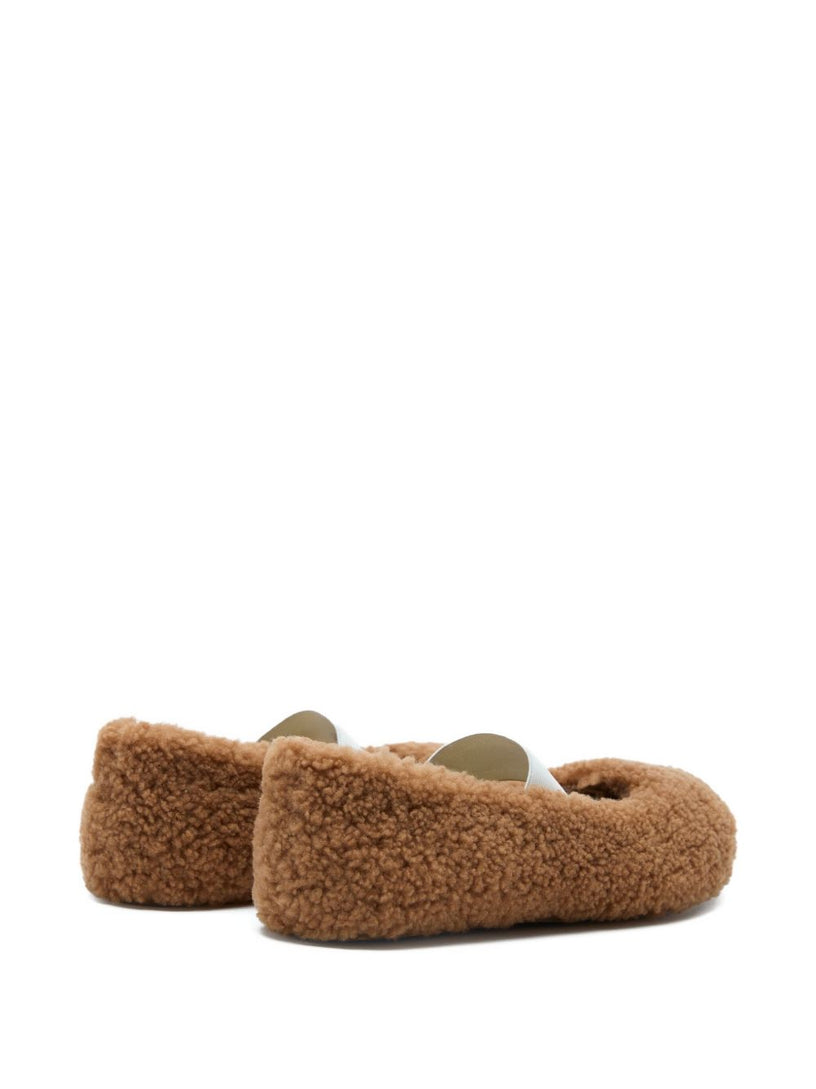 Shearling ballerinas