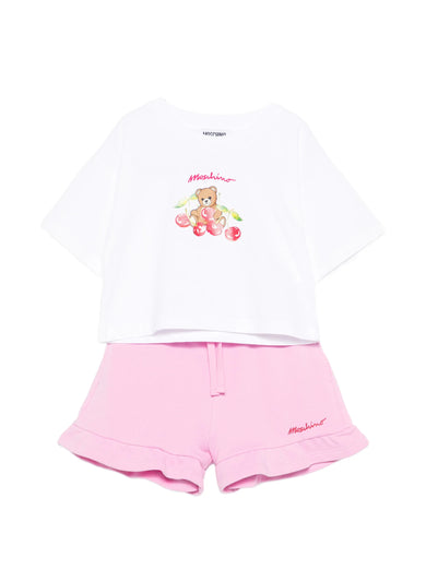 Logo t-shirt and shorts suit