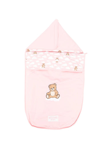 Teddy-print sleep bag
