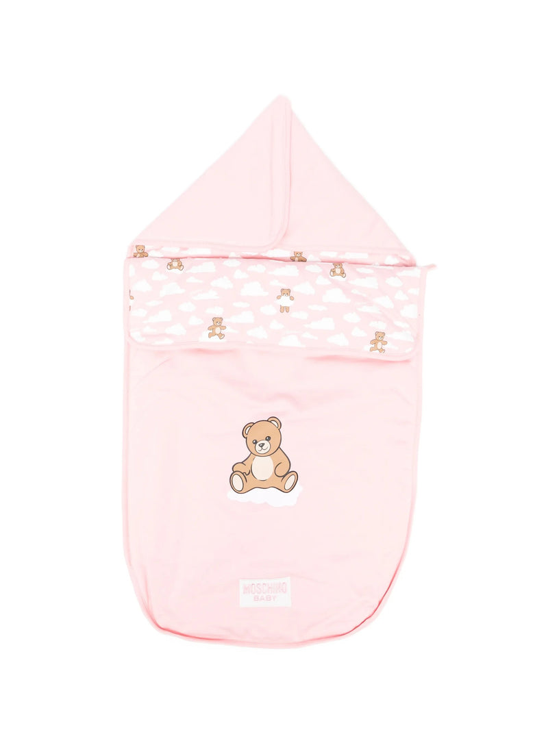 Teddy-print sleep bag