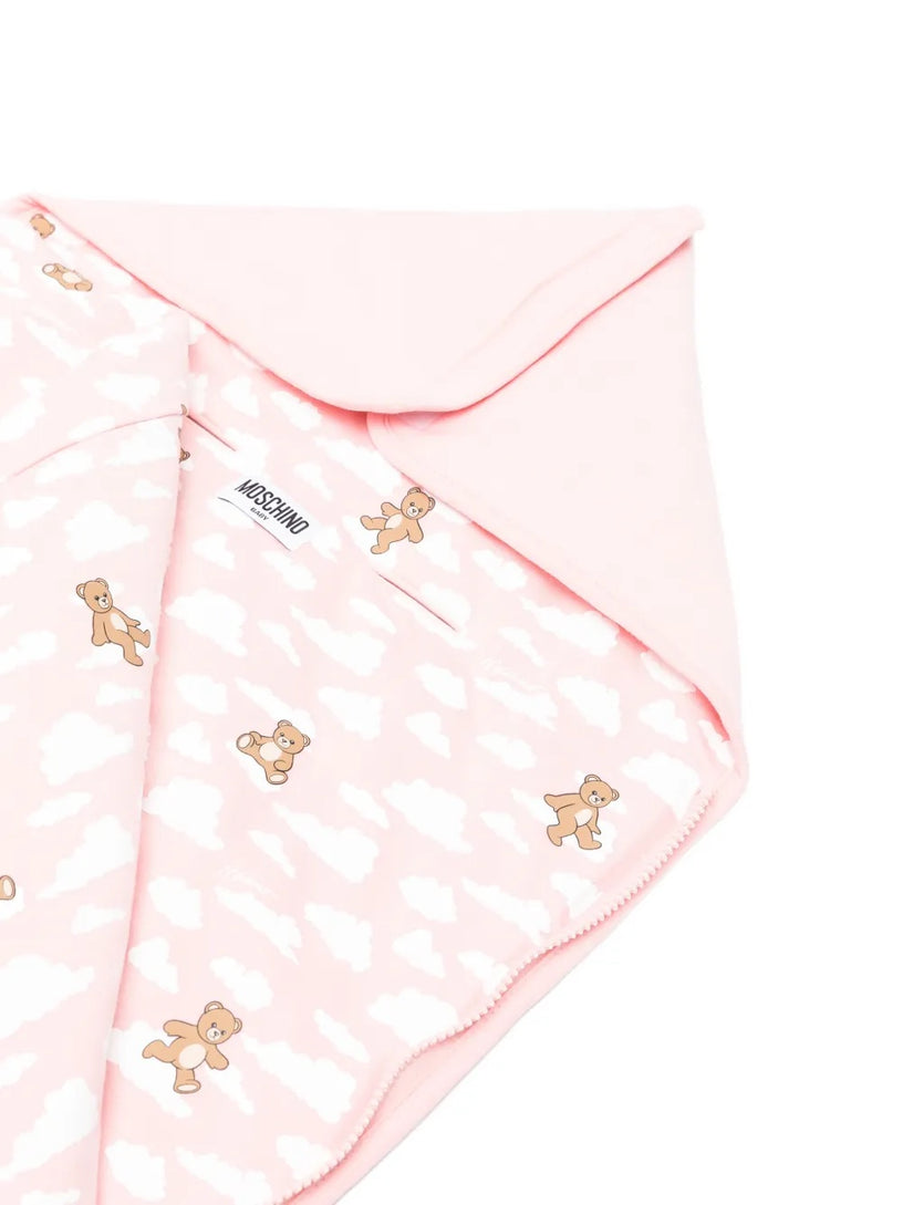 Teddy-print sleep bag