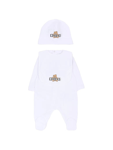 Bear-motif babygrow set