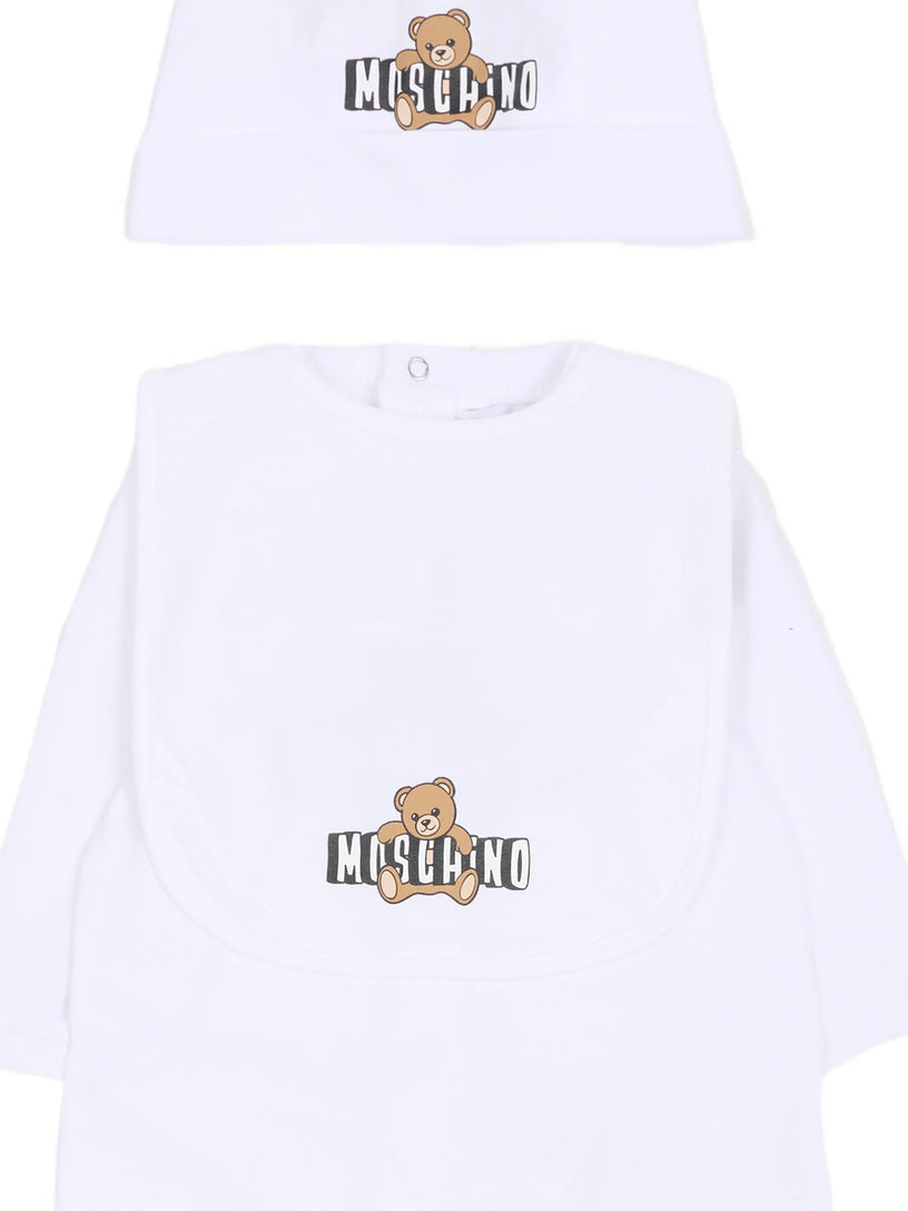 Bear-motif babygrow set