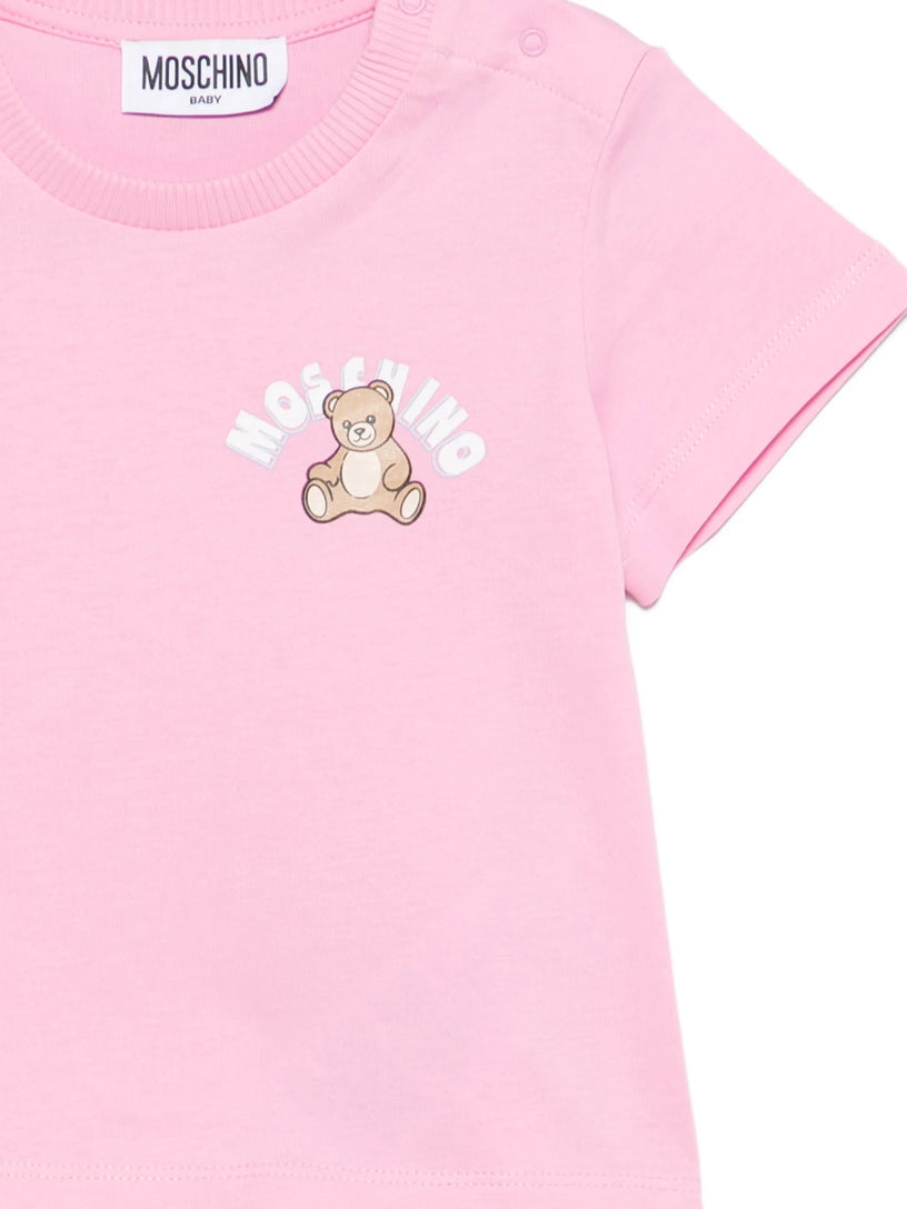 Teddy bear-print T-shirt