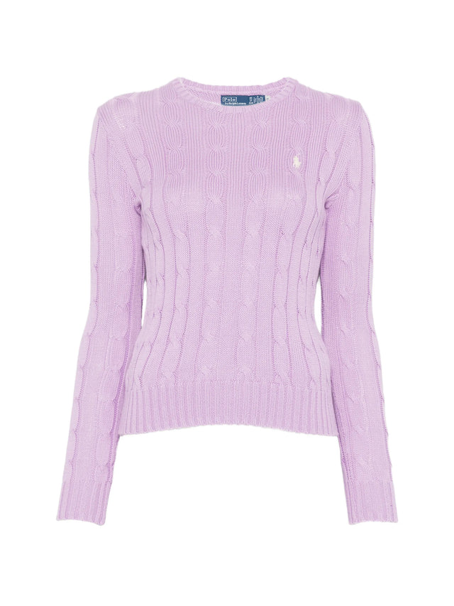 Sweater in cable knit cotton