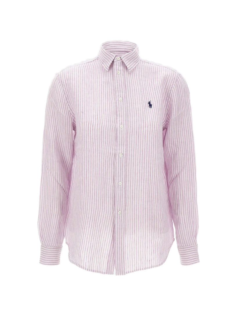 Classic Fit Striped Linen Shirt