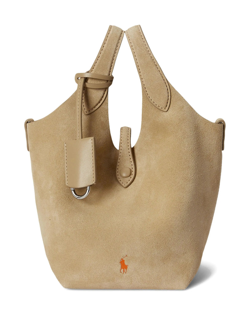 Polo Play small suede tote