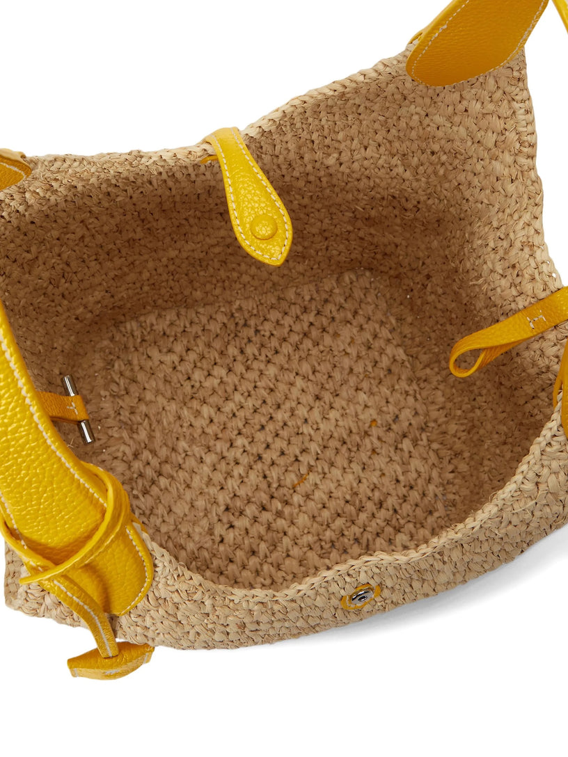 Polo Play Tote in raffia and leather