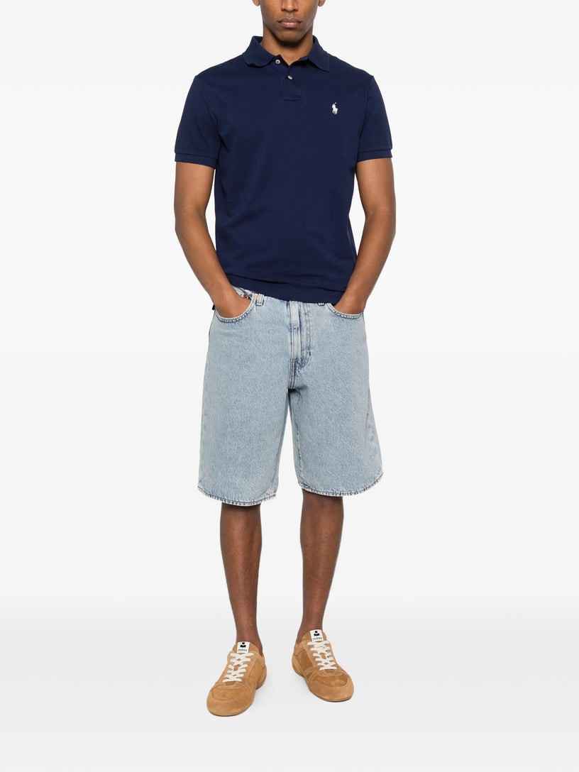 Slim Fit Mesh Polo Shirt