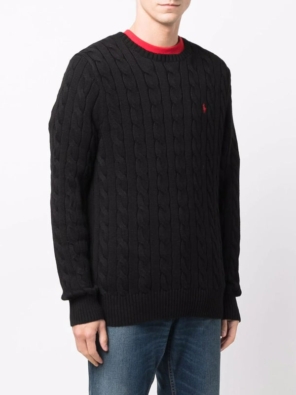 Maglia in cotone a trecce