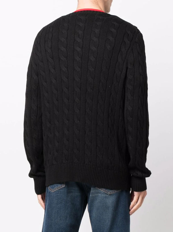 Maglia in cotone a trecce