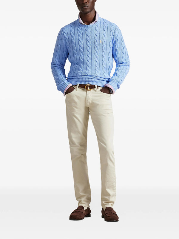 Maglia in cotone a trecce