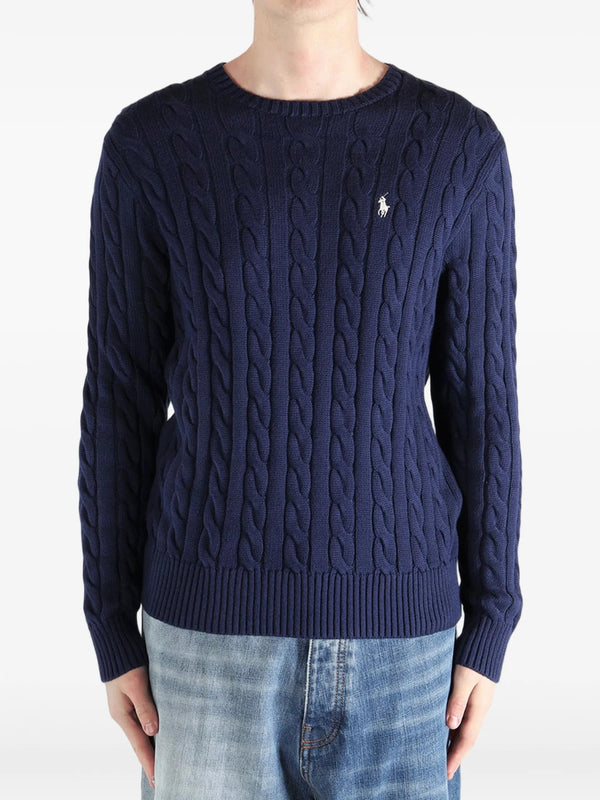 Maglia in cotone a trecce