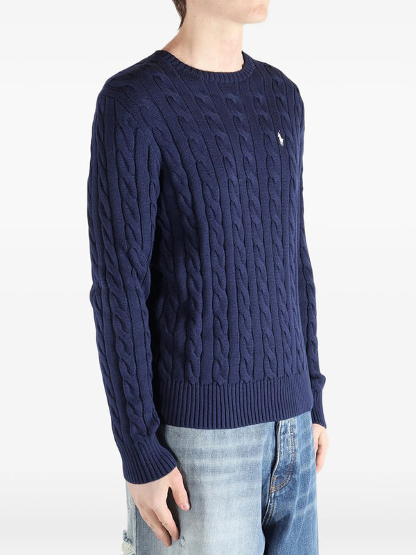 Maglia in cotone a trecce