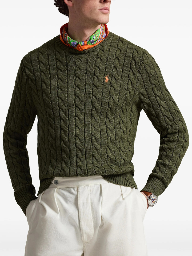 Maglia in cotone a trecce