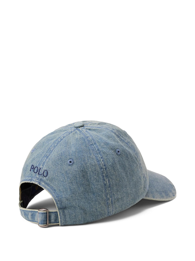 Indigo cotton denim cap